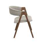 Rustic Beige Chair + Wood Legs - Image 3
