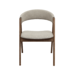 Rustic Beige Chair + Wood Legs - Image 2