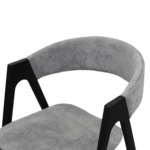 Rustic Chair Grey + Black Legs - Image 5