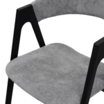 Rustic Chair Grey + Black Legs - Image 4
