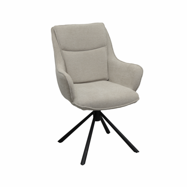 Scaun Aura Brown Scaunul Spin oferă confort și eleganță într-un design modern. Cu șezut și spătar căptușite cu spumă, tapițerie din stofă plăcută la atingere și un cadru metalic durabil, acest scaun este perfect pentru birou sau zonă de relaxare. Mecanismul rotativ 360° asigură mișcare liberă și revenire automată. Suportă până la 120 kg, oferind confort optim pentru utilizare zilnică.