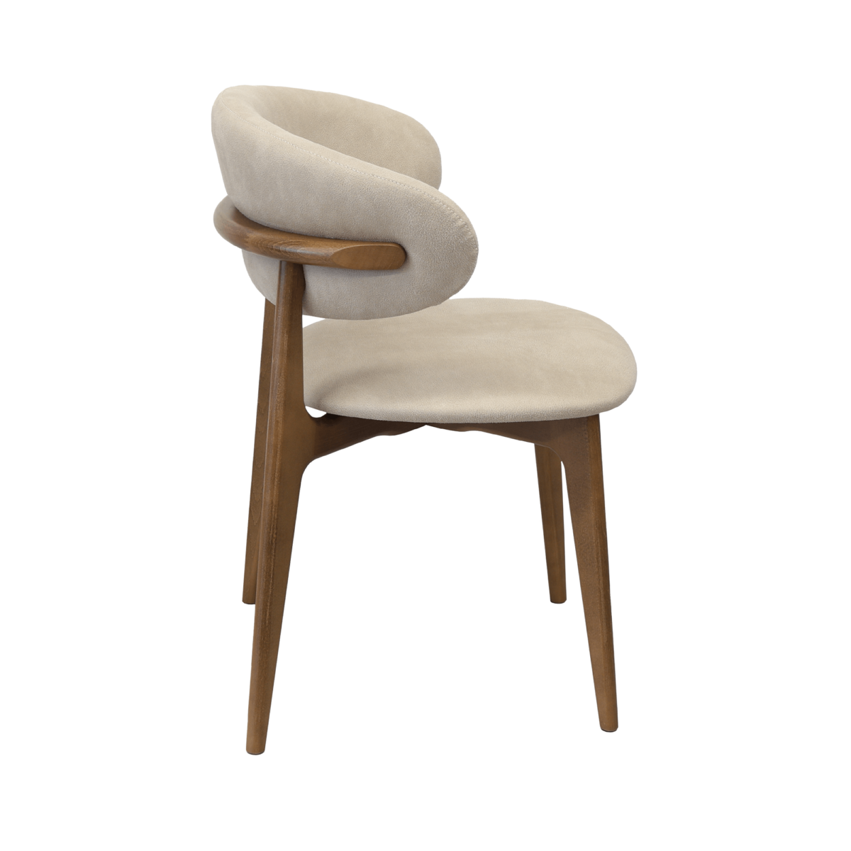 Scaun Roses Mustang Krem+Oak Legs - imagine 6