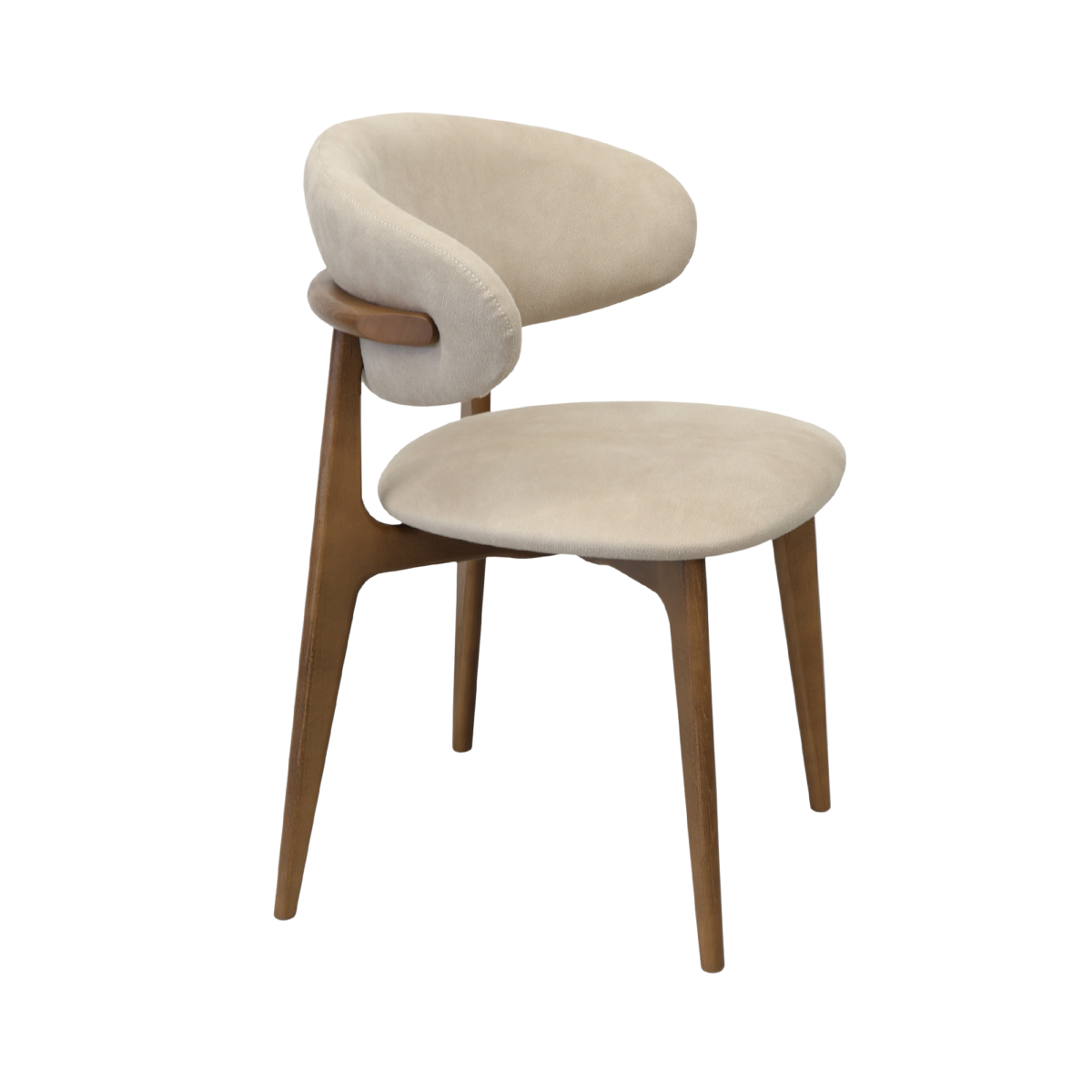 Scaun Roses Mustang Krem+Oak Legs - imagine 5