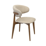 Scaun Roses Mustang Krem+Oak Legs - imagine 5