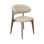 Scaun Roses Mustang Krem+Oak Legs - imagine 4