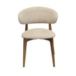 Scaun Roses Mustang Krem+Oak Legs - imagine 2