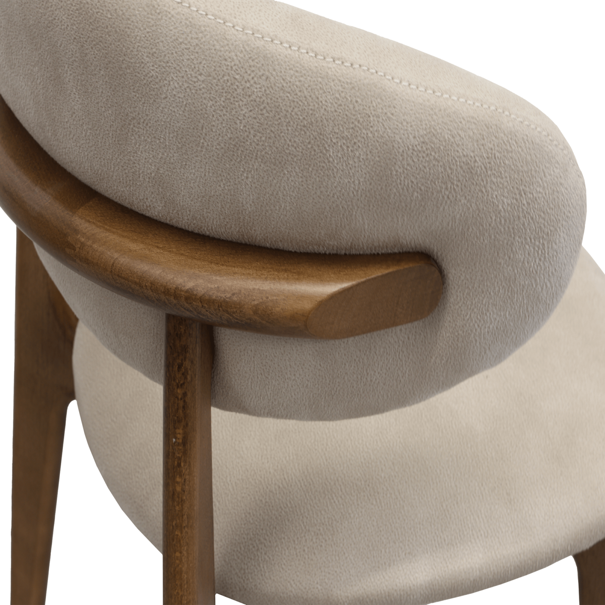 Scaun Roses Mustang Krem+Oak Legs - imagine 9